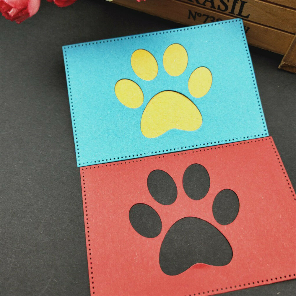 Dog Paw print Metal CuttingDies ForStencil Embossing Scrap booking Paper C.l8