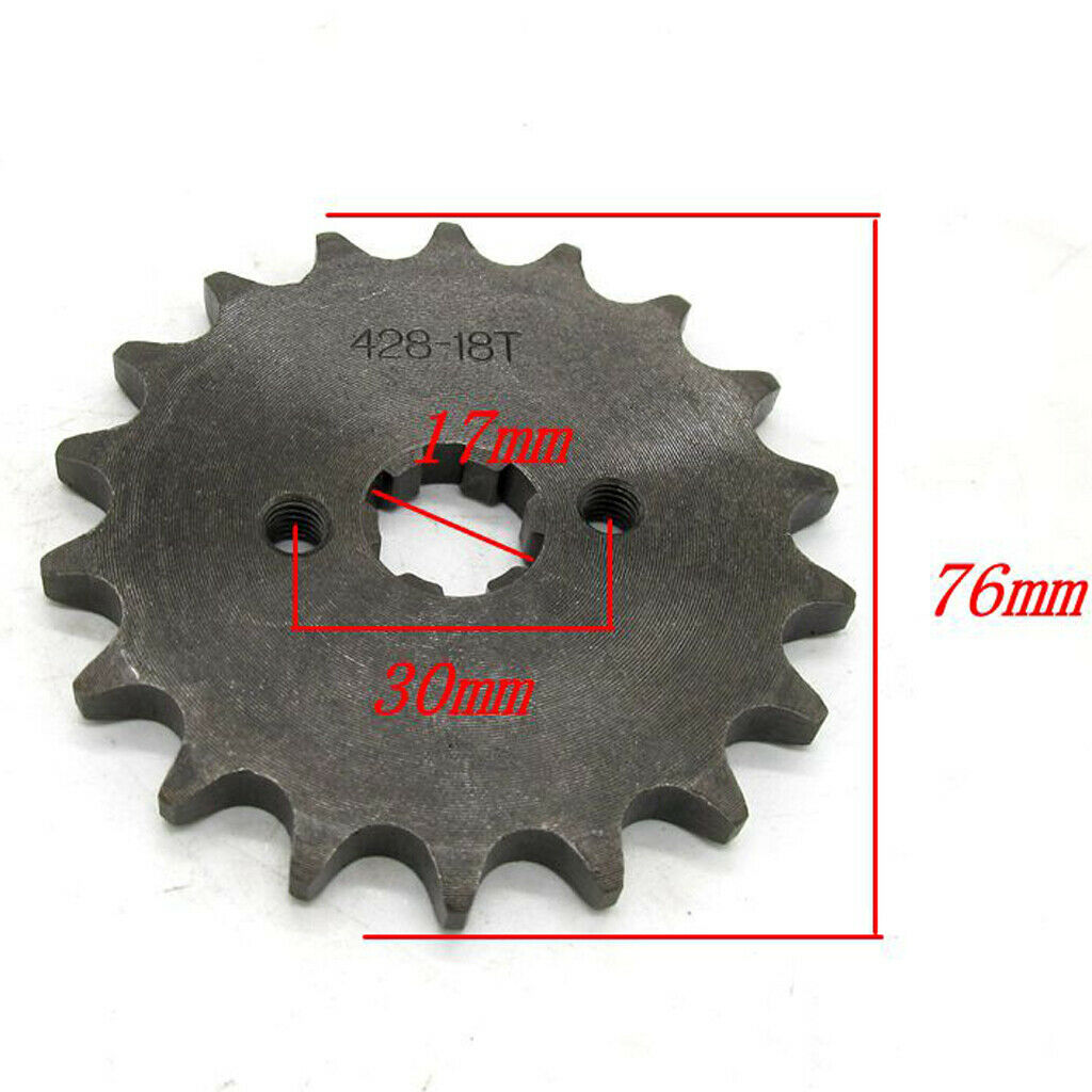 18T Teeth 17mm 428 Chain Front Sprocket Cog for Pit Quad Dirt Bike