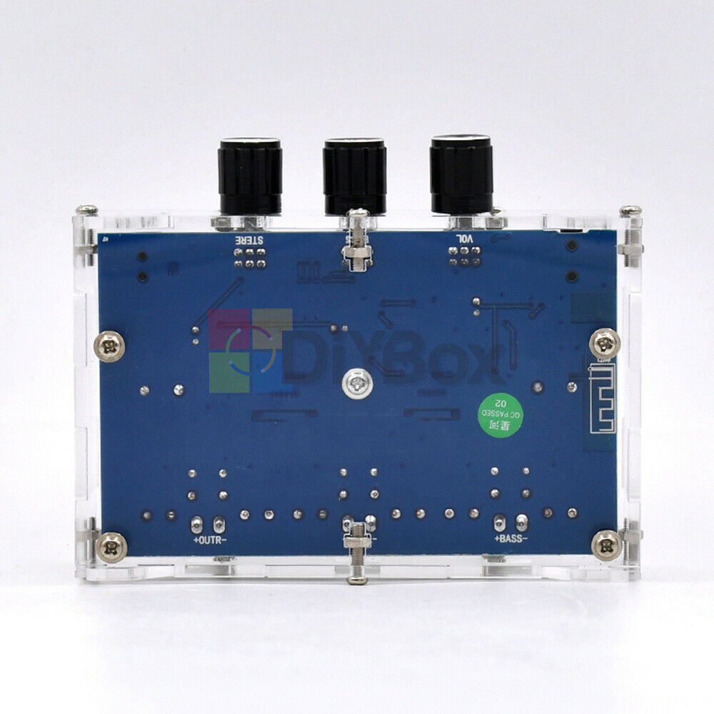 Bluetooth5.0 AUX TPA3116D2 Digital Power Amplifier Board 2.1CH 2*50W+100W + Case