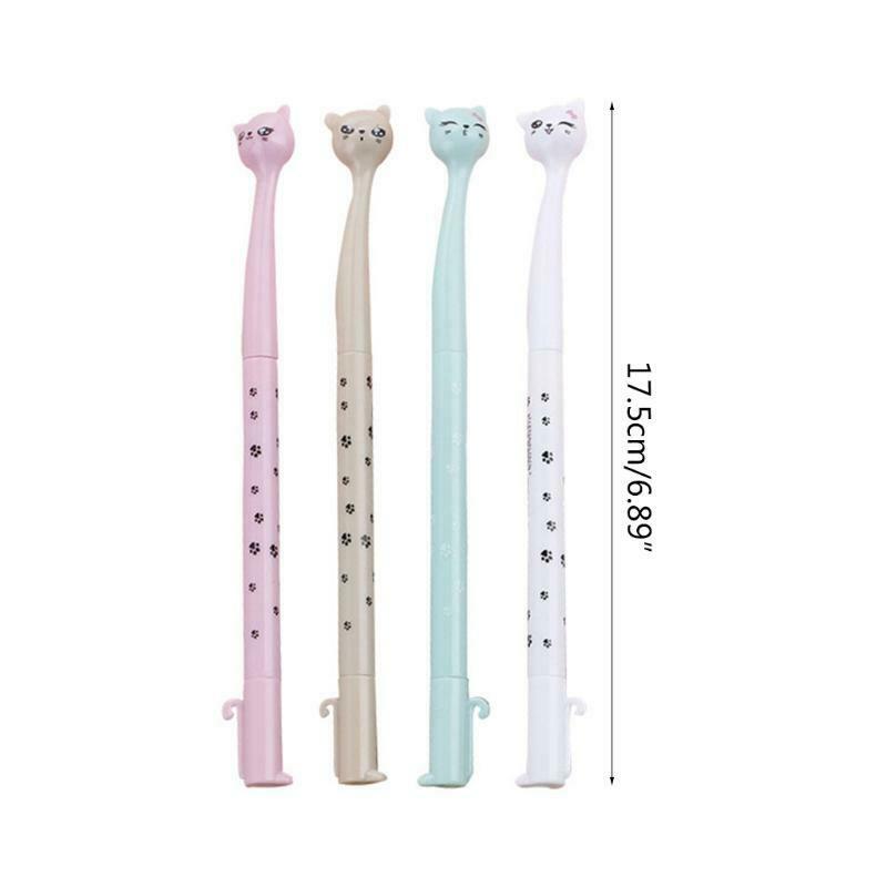 Multicolor Cat Black Gel Pen for Office School Children Kid Stationery Supply