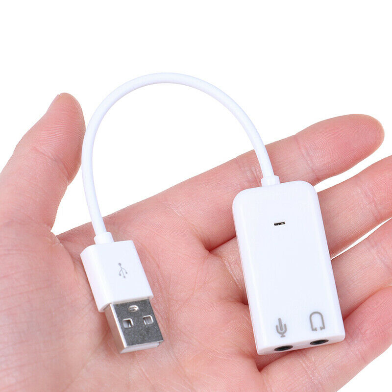 External USB Audio Sound Card Adapter 7.1 Virtual Channel With Cable 3.5m.l8