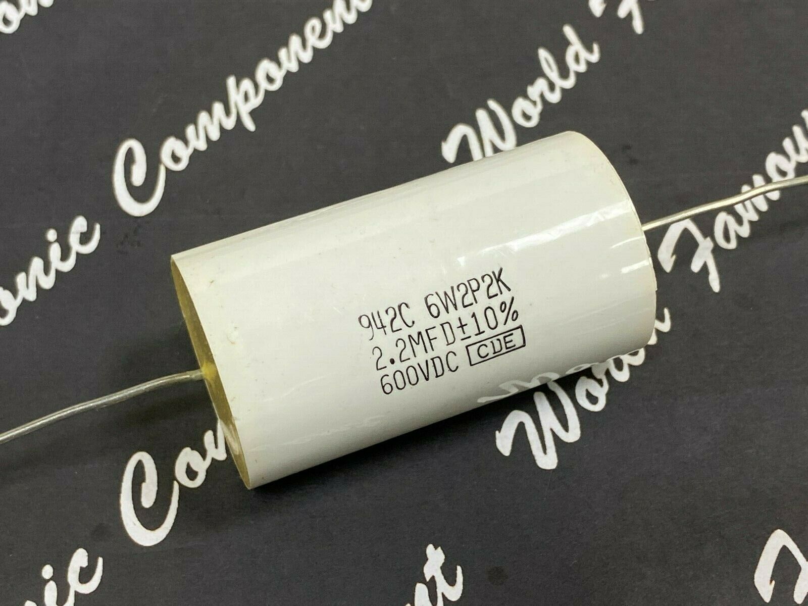 1pcs- CDE 2.2uF (2,2µF) 600V 10% 942C6W2P2K Axial Polypropylene Capacitor