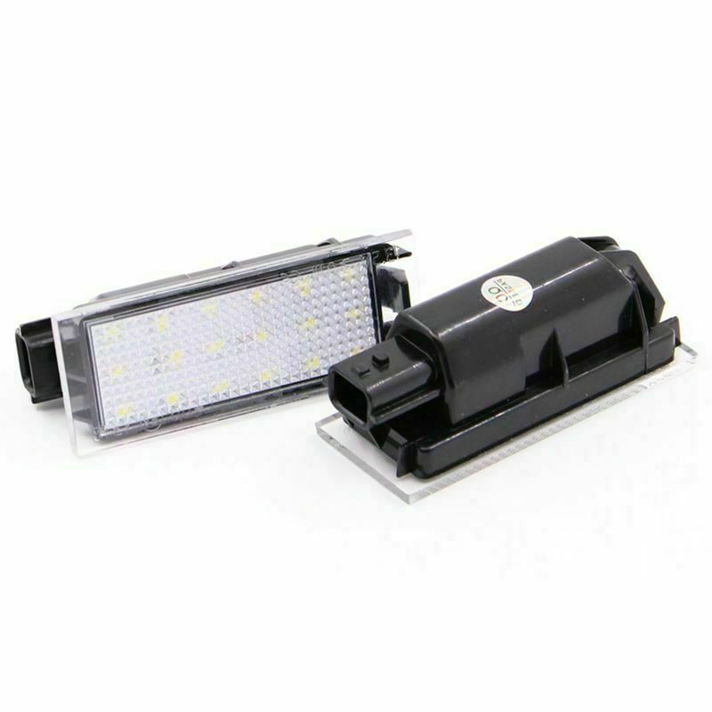 2Pcs LED Voiture Plaque Immatriculation Lampe Pour Renault Megane 2 Clio Laguna