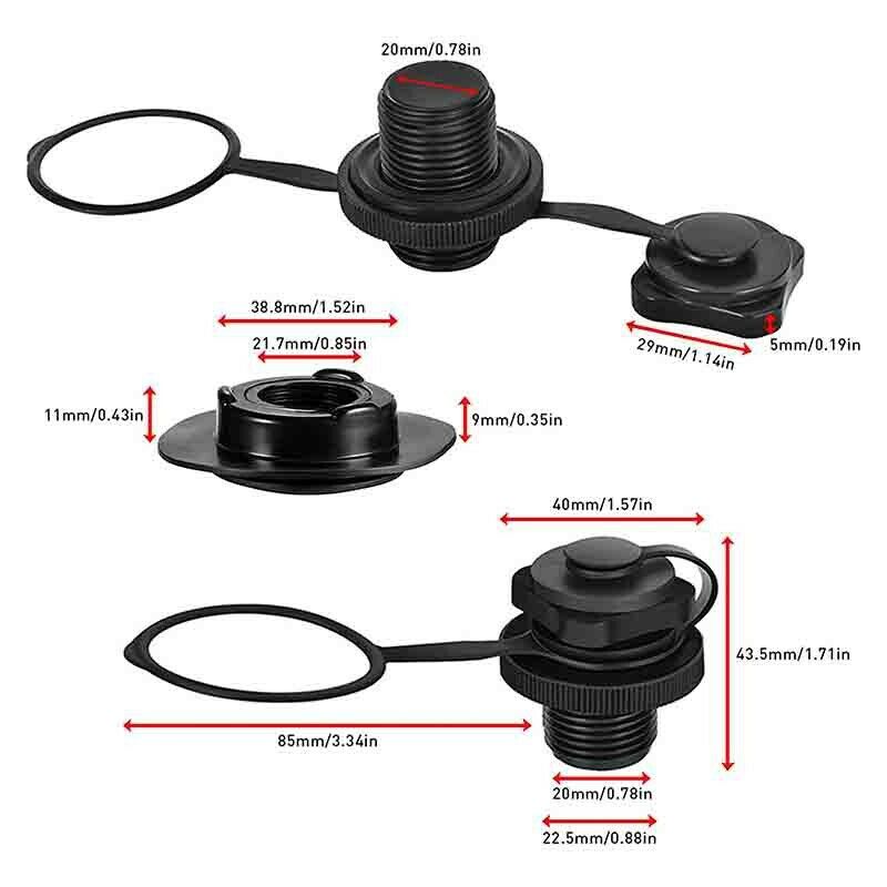 4 Piece Boston Valve Replacement Universal Air Valve for Inflatable Raft KayT6G1