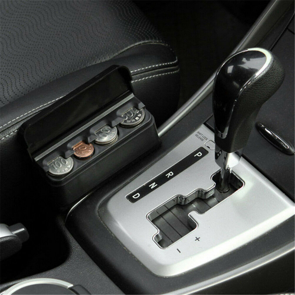 Car Interior Coin Pocket Cases Holder Plastics Storage Box Dispenser Orga.l8
