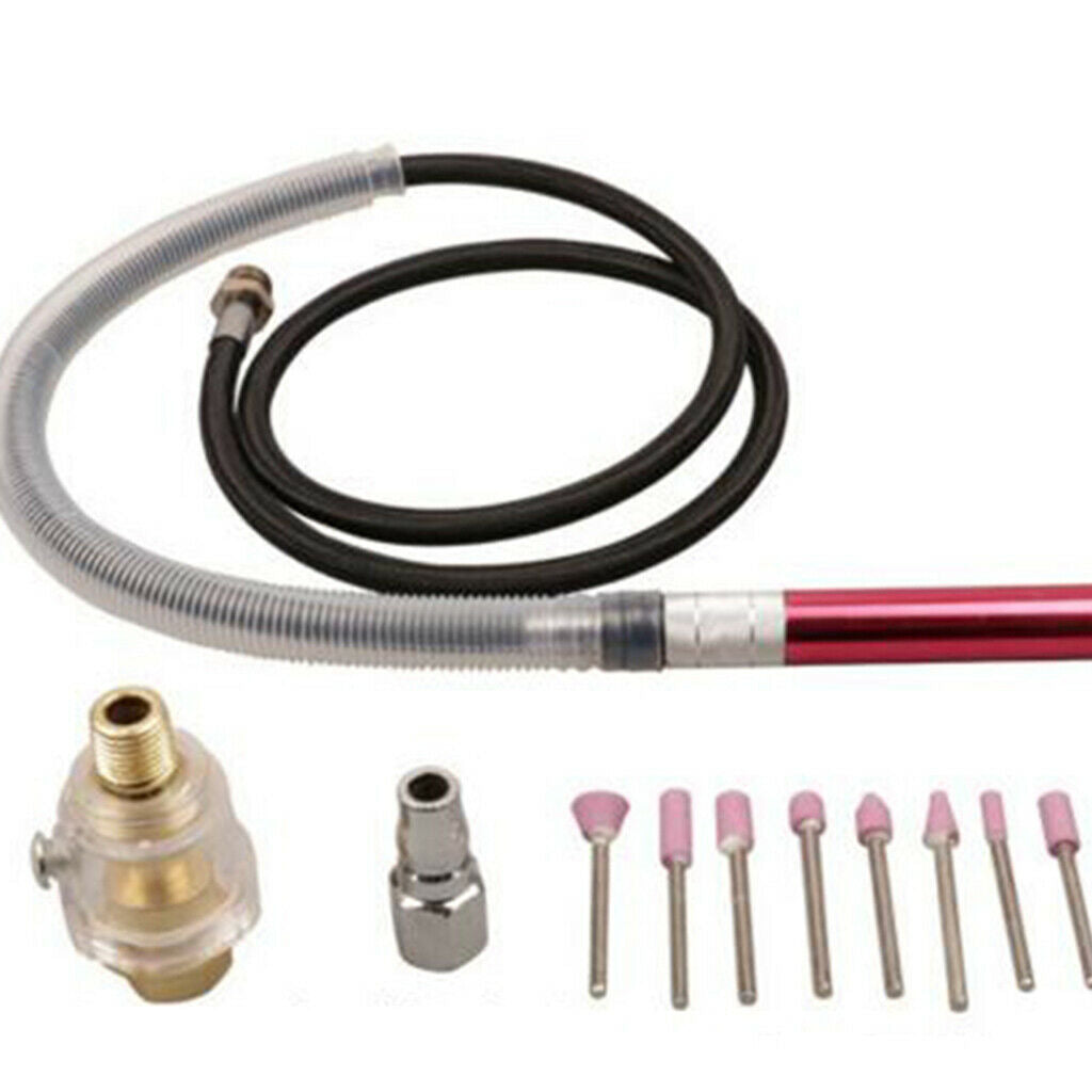 17pcs Air Micro Die Grinder Kit Air Engraving Pen Burr Rotary Engrave Tool