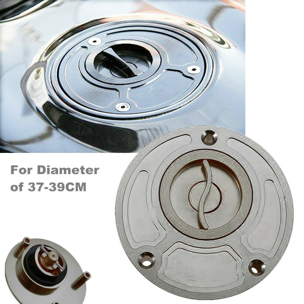 Universal CNC Motorcycle Bike ATV Gas Fuel Tank Cap Cover Valve Breather 37-39CM