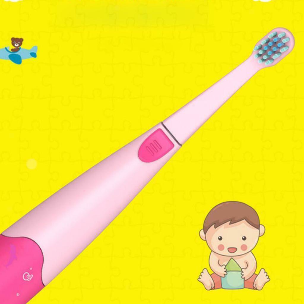 Rooman Electric Toothbrush Oscillating Kids Brush 3 Modes for Children Pink