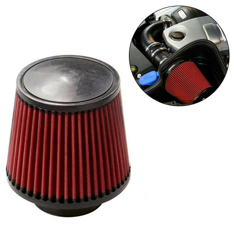 Universal Clamp-On Air Filter 3'' Car Ram Cold Air Intake Cone Standard Washable