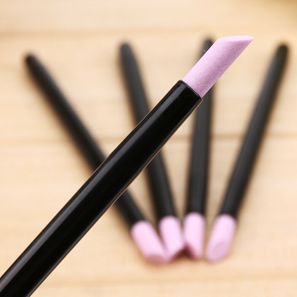5pcs Stone Nail File Nail Art Tools Cuticle Remover Trimmer Buffer Pedicure @
