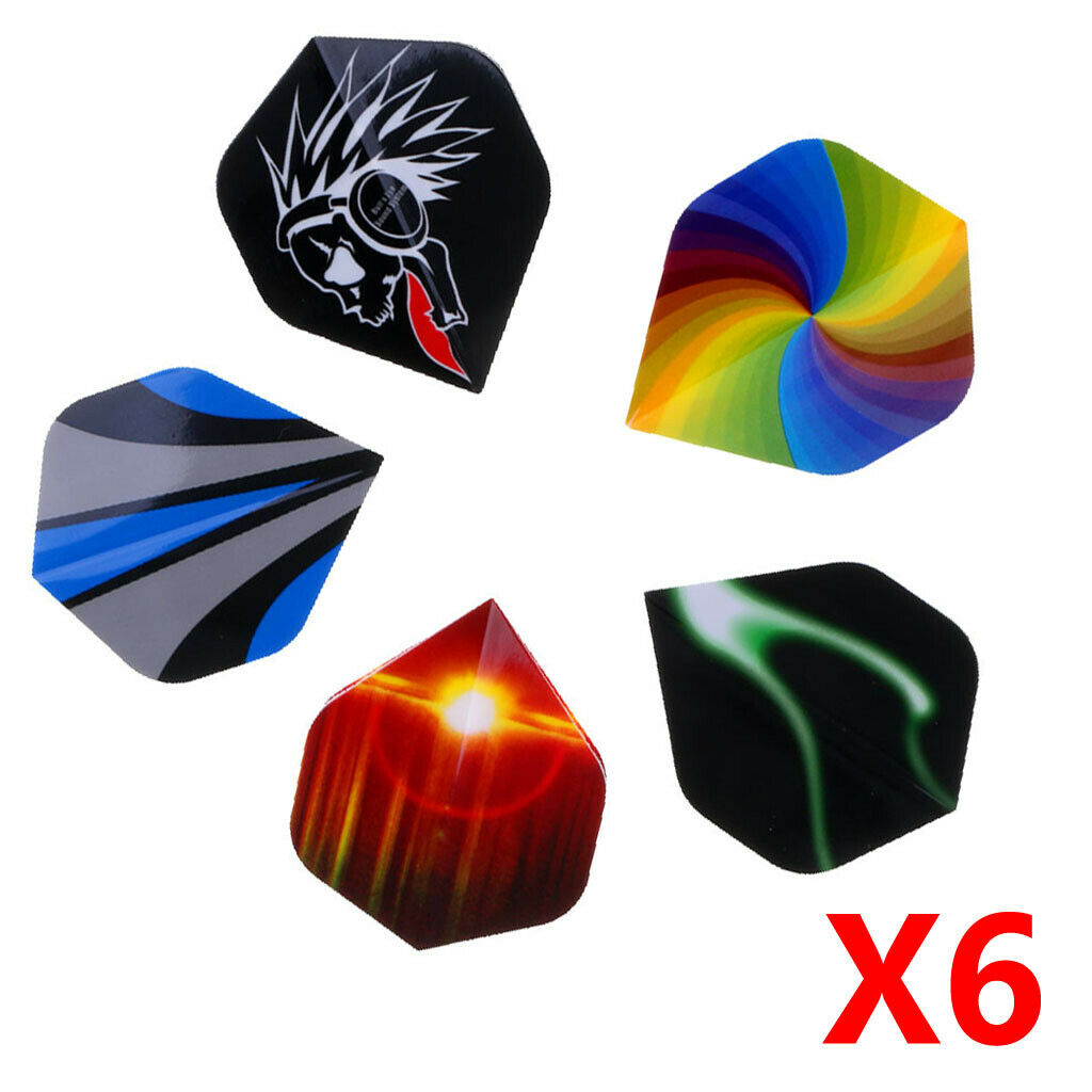 2X 30 Pieces Standard Dart Flights Professional Durable PET Darts Flights D Type