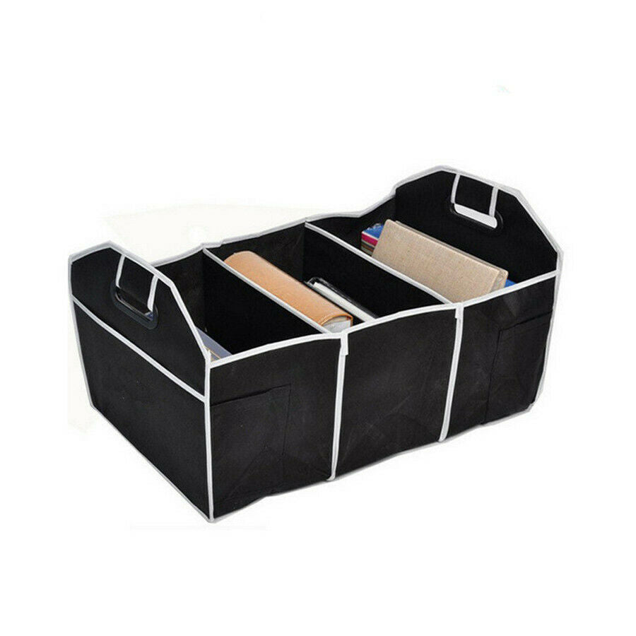 Non-woven Fabric Car Truck Portable Organizer Folding Storage Bag Case 3-Section