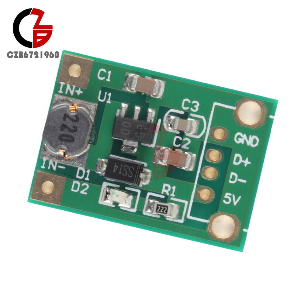 2PCS DC-DC 1-5V to 5V 500mA 600mA Max Boost Converter Step Up Module for Arduino