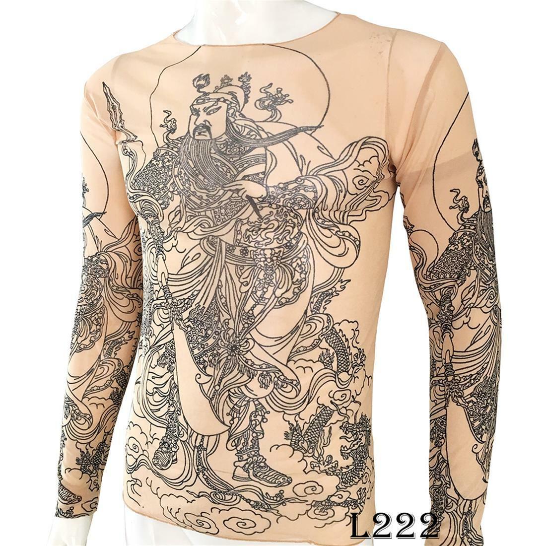 Immortal Dragon Tattoo Sport T-Shirt Tattoo Tops Biker Cycling Fitness Plus Size