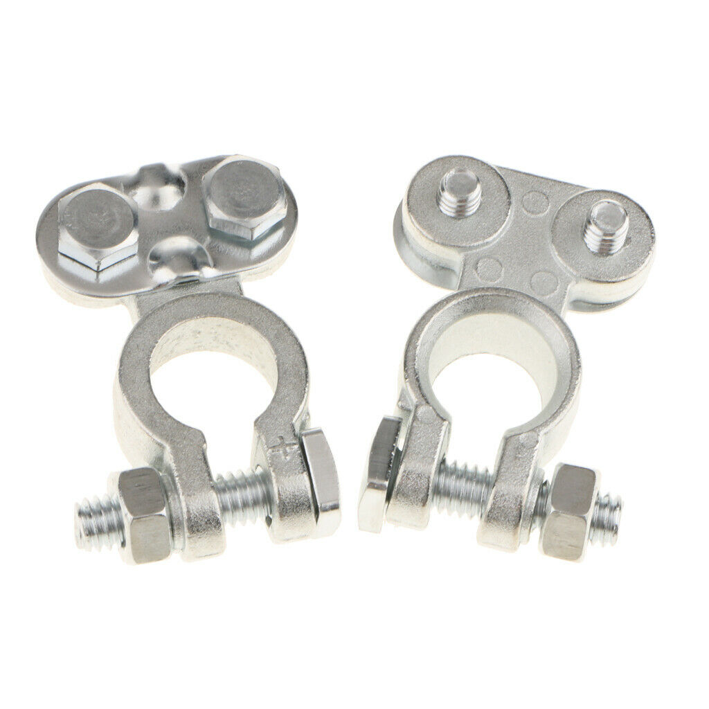 Battery Terminals Positive & Negative Clamp Connectors for Motorcycle Car