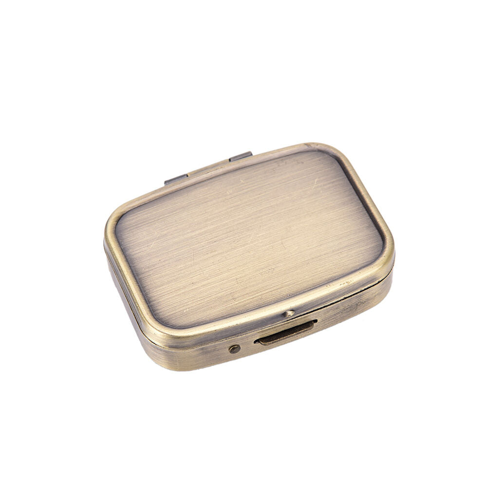 1X Metal Pill Box Medicine Organizer Container Jewellery Case Storage Hol.l8