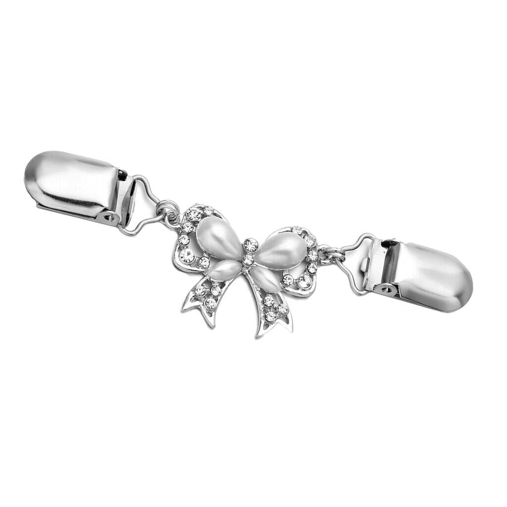 1 Pair Crystal Sweater Clips For Women Cardigans Shawl Dress Coat