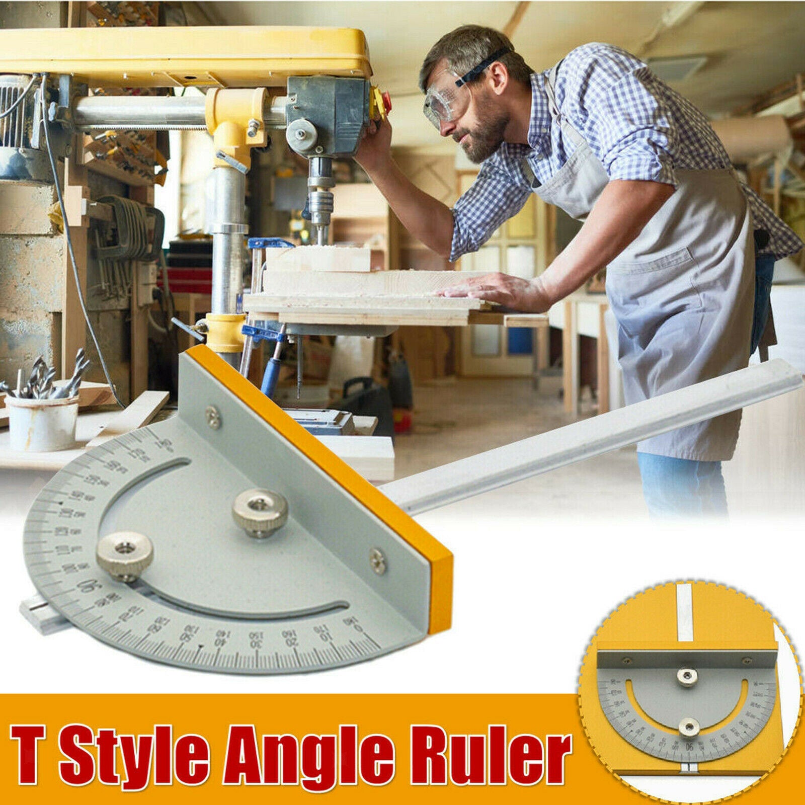Table-Saw Circular Router Miter Gauge Angle Ruler Handmade Carpenter Tool