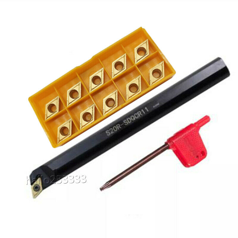 107.5° S20R-SDQCL11 Left hand Internal Turning Tool Holder + DCMT11T308 inserts