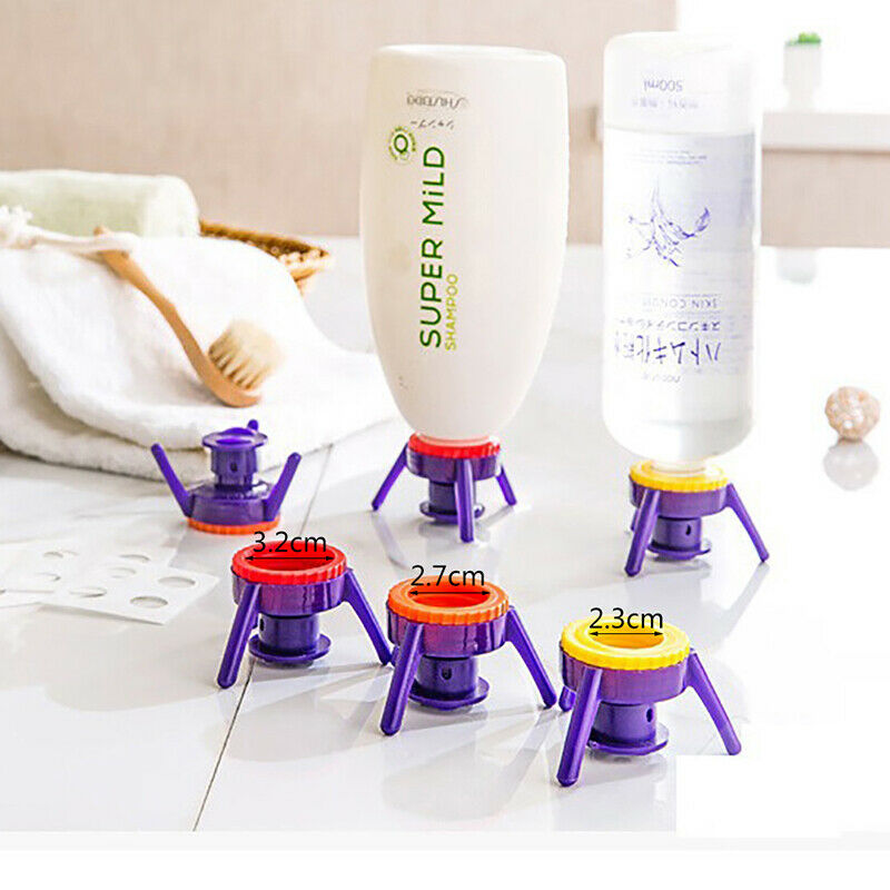 3Pcs Toss It Bottle Stand Cap Kit Easy Pour Out Thick Liquid Bottle Emptying KBD