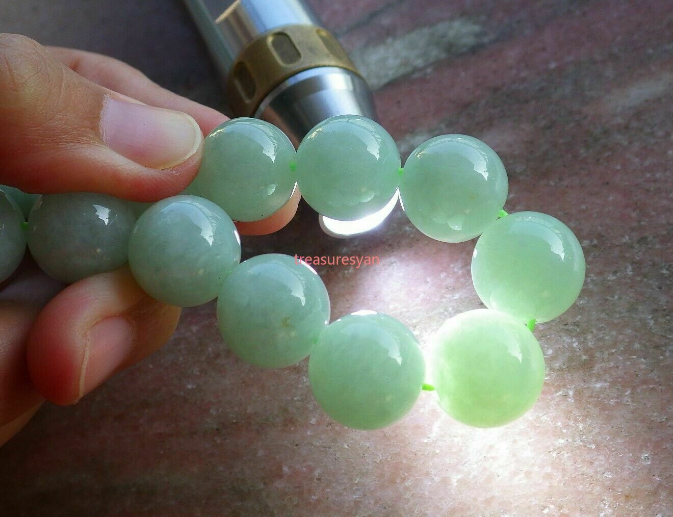 Certified Green 100% Natural A JADE Jadeite Beads Bangle Bracelet 12-13mm