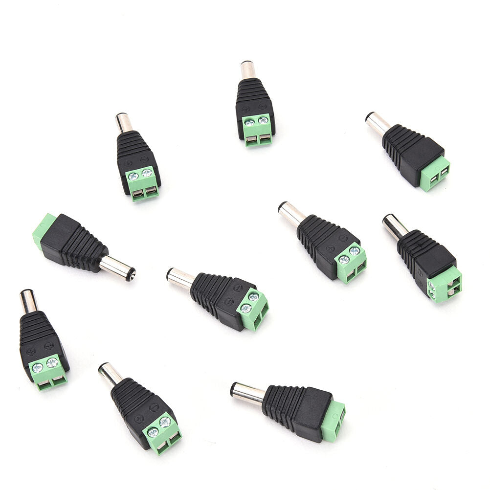 10pcs 5.5mm x 2.5mm CCTV camera DC Power Male Jack Connectors jiUNUSJ Ad