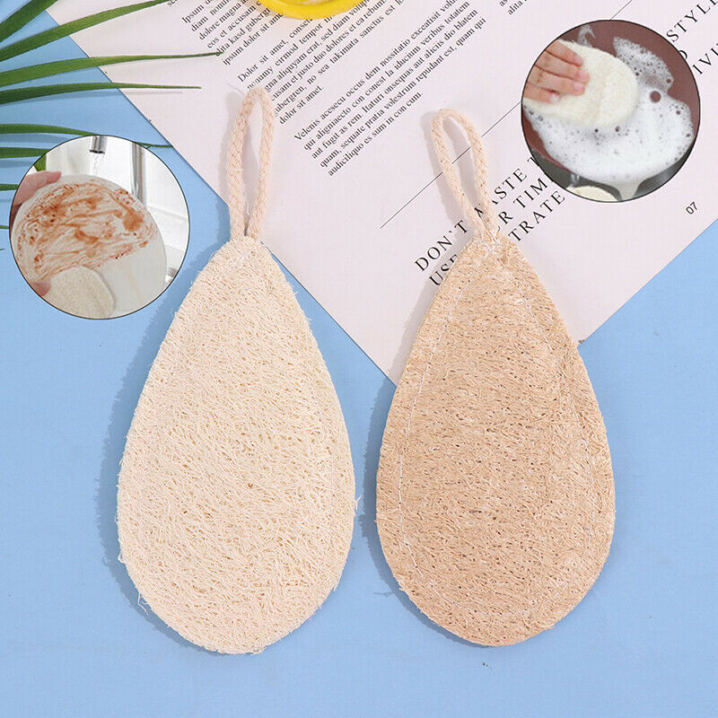 2pcs Dish Washing Loofah Cloth Sponge Scrubber Cleaner Natural Kitchen Clean  DF