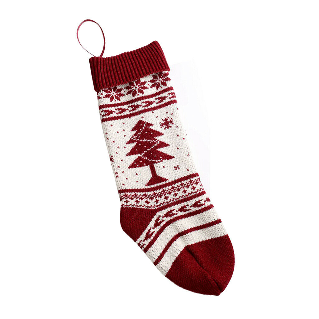 Christmas Stocking Sock Gift Bag Xmas Tree Hanging Decor Christmas Trees