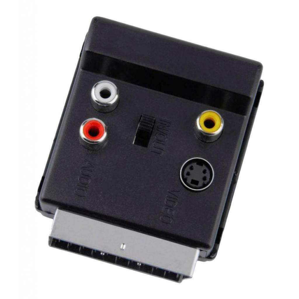 RGB Scart to Composite 3RCA S Video AV TV Audio Adapter Converter Switch