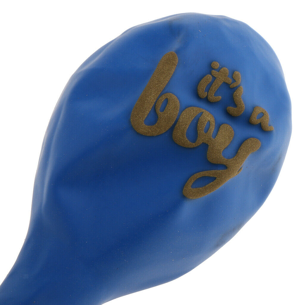 10x Blue It Is A Boy Baby Shower Balloons Gender Reveal Party Decoration