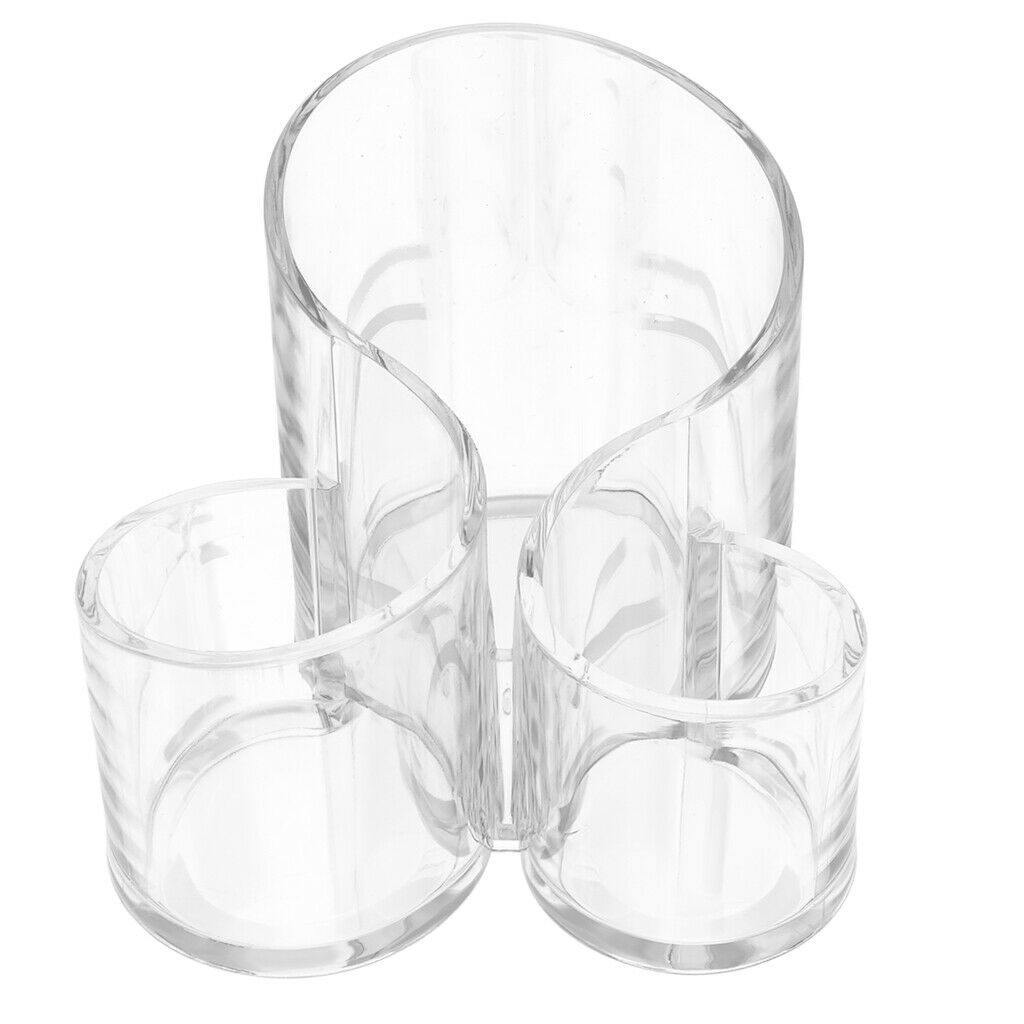 Women Makeup Brush Holder Organizer - Clear Acrylic Cosmetic Storage Cup for