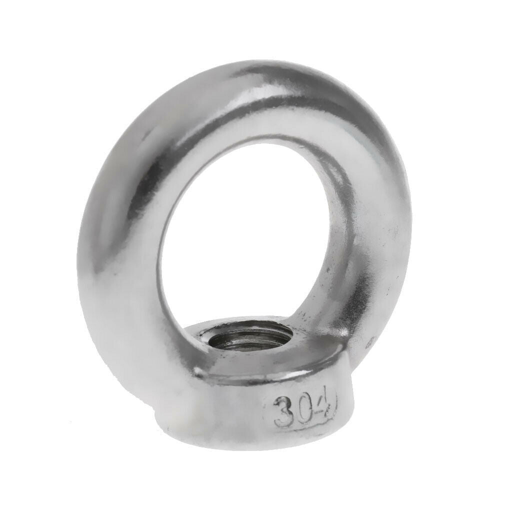 2Pcs M14&M16 304 Stainless Steel Lifting Eye Nut Ring Shape Nuts - 2 Size,