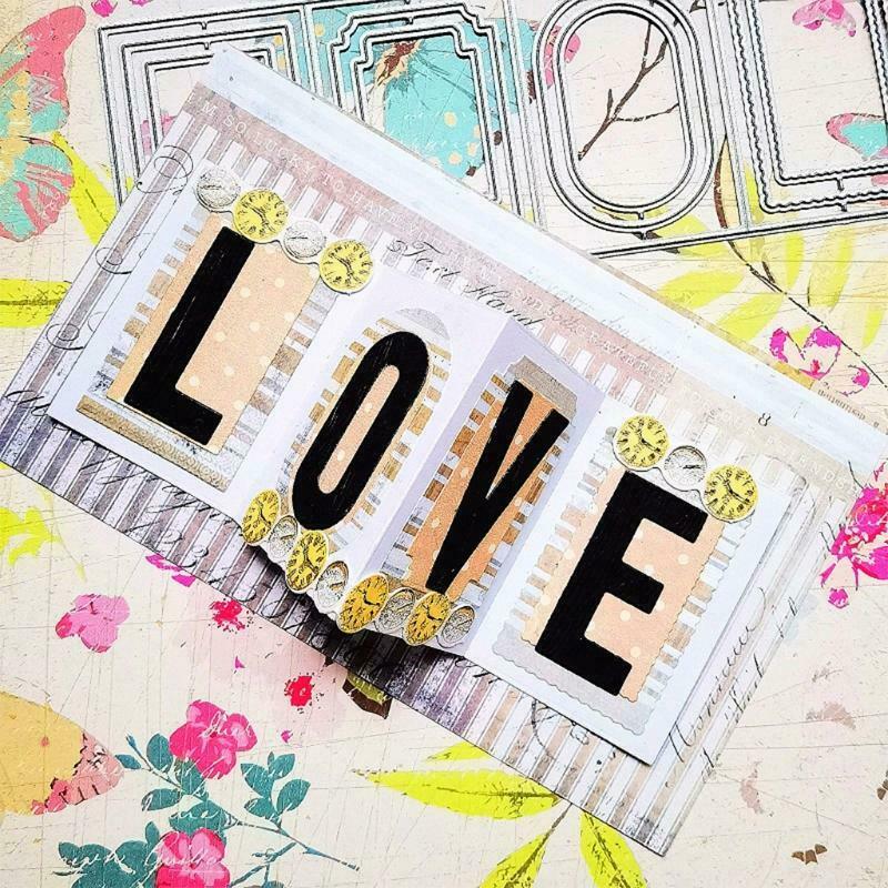 Frame Metal Cutting Dies Stencil DIY Scrapbooking Album Paper Card Template Mold