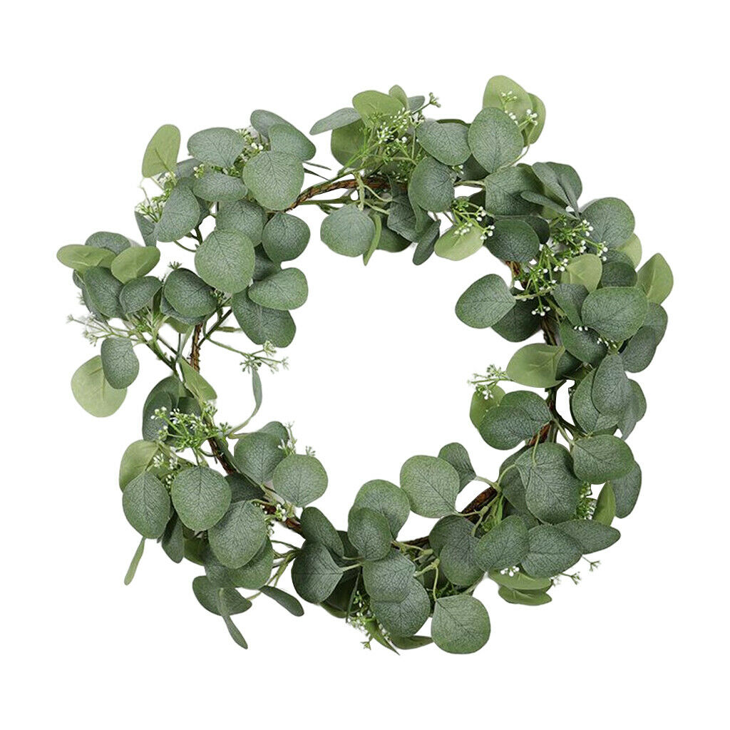 Eucalyptus Wreath Green Leaves Garland Hanging Wall Front Door Decor