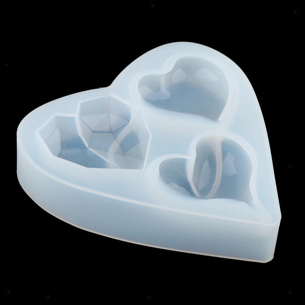 Heart Silicone Mould Jewelry Pendant Casting Mould DIY Crafts Making Molds