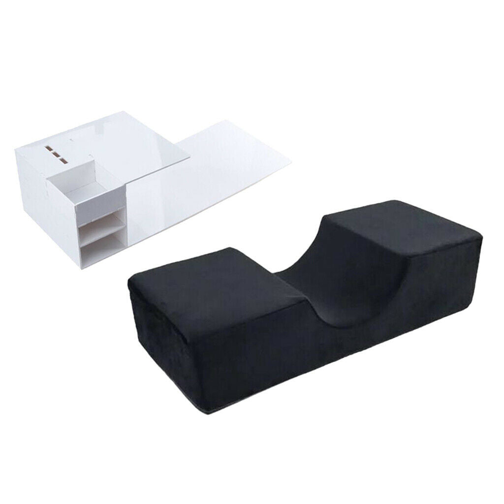 Professioanl Eyelash Extension Pillow Pad Makeup Tools w/ Acrylic Shelf