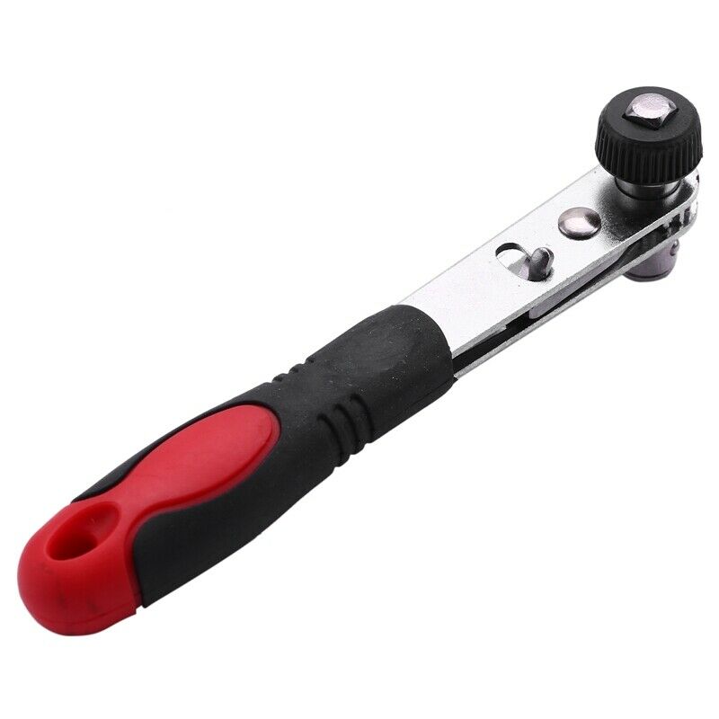 Mini Rapid Ratchet Wrench 1/4 inch Screwdriver Rod  Socket Wrench Tools Red N5P3