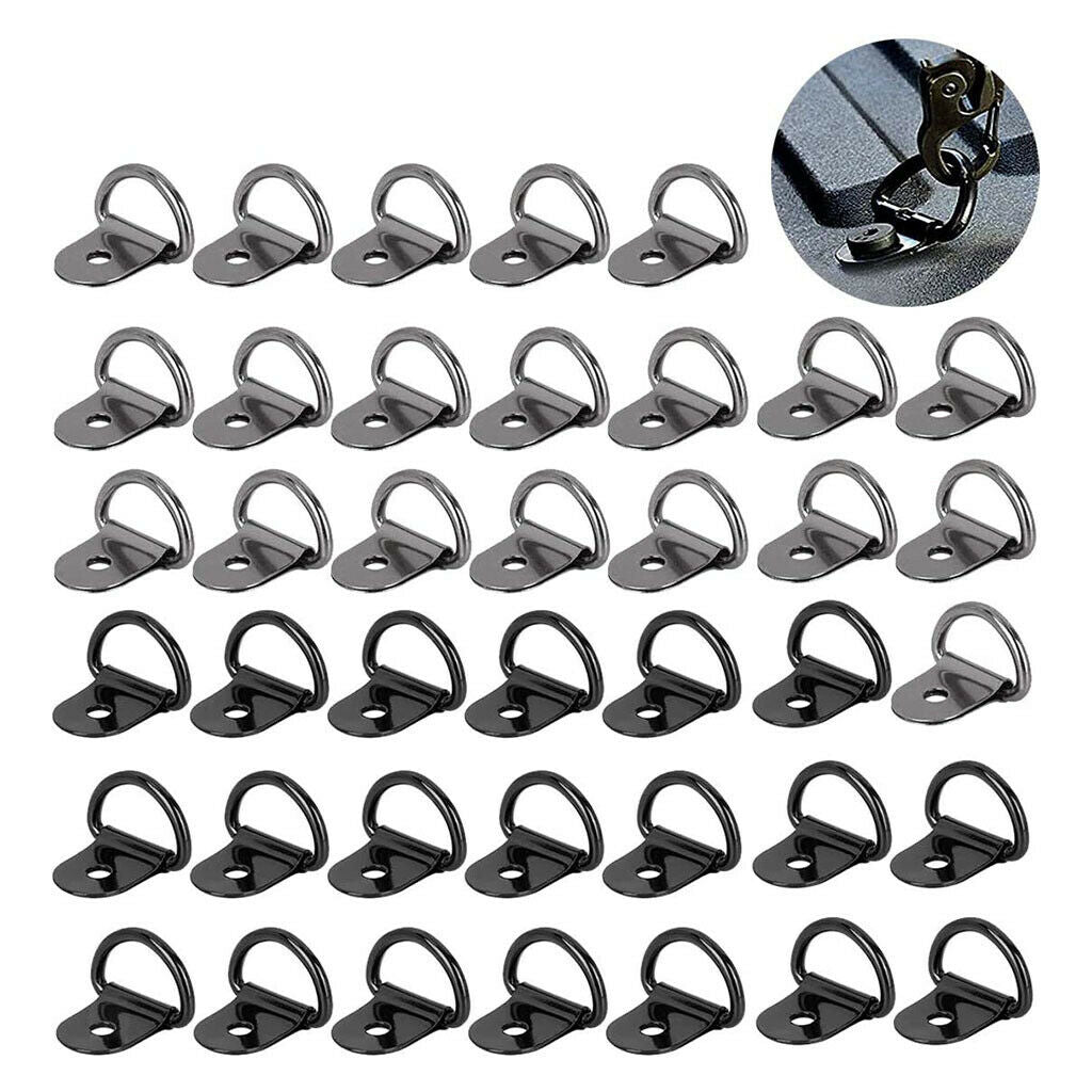 40x D-Ring Tie Downs Lashing Rings Foldable for Loads on Trailers RV Campers