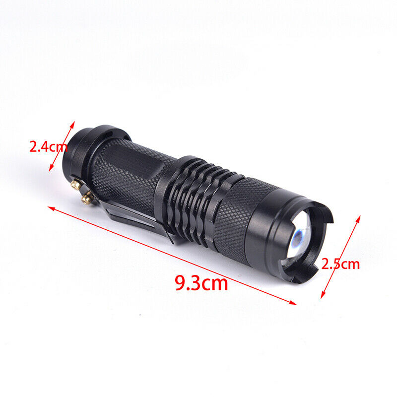 Telescopic Focus Flashlight 200 Lumens Q5 LED Torch 3 Mode Alloy Flashlig.l8