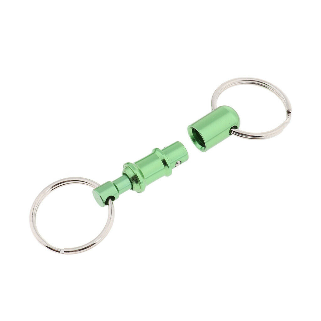 8Pcs/Set Aluminum Detachable Keychain Pull Apart Breakaway Key Rings Handy