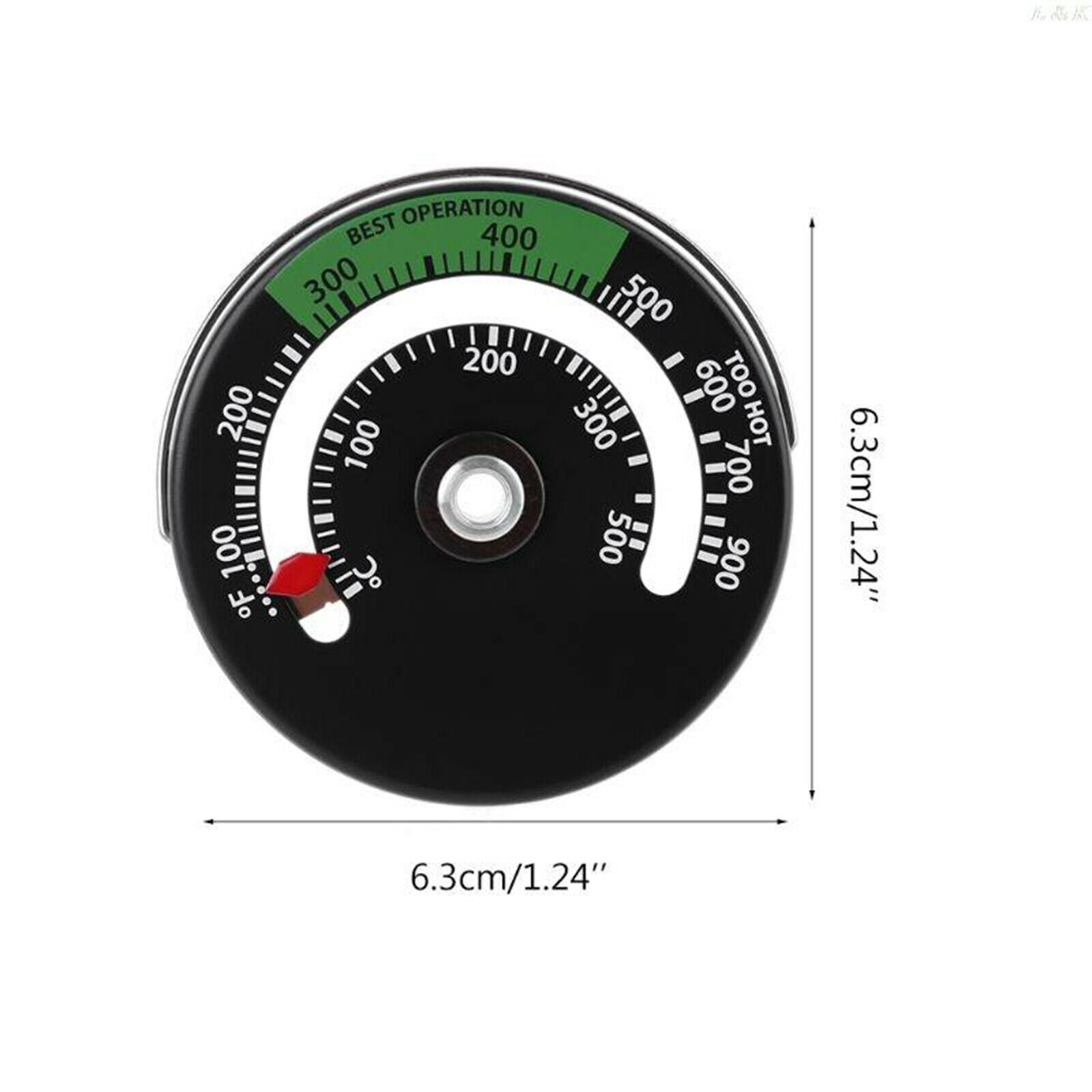 Magnetic Stove Flue Thermometer Wood Burning Temperature Gauge Stove F/C