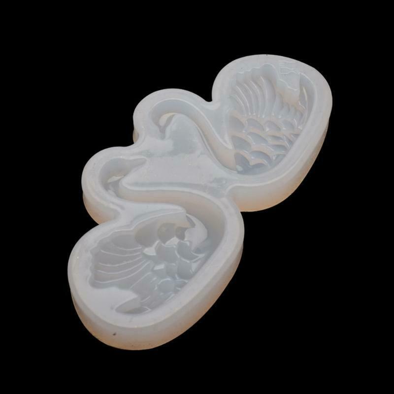 Swan Crystal Mirror Glue Dropping Mould for Making Delicate Keychain Pendants