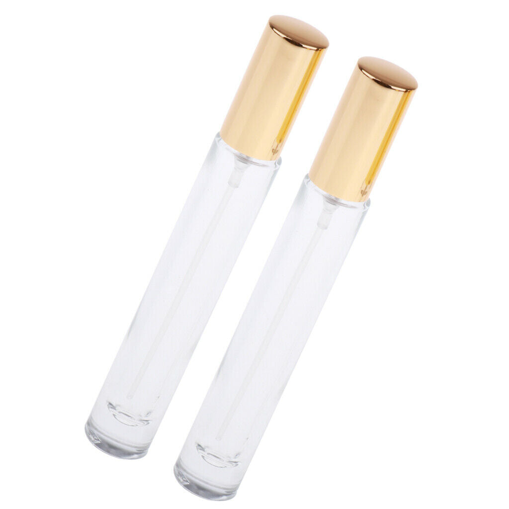 2X 10ml Glass Spray Bottle Refill Fine Mist Spray for Perfume Essential Oil