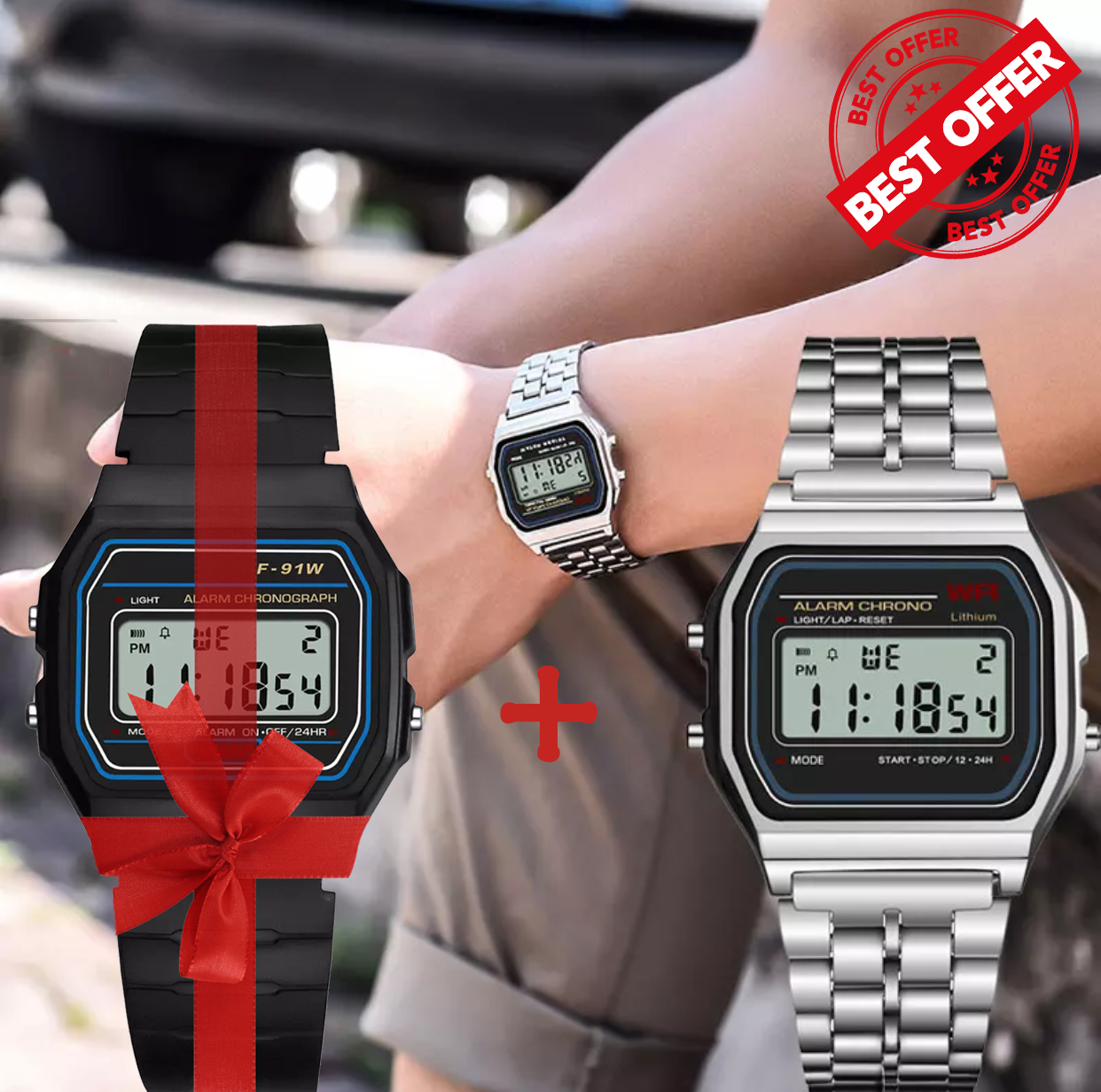 Buy 1 an Get one Free Watch For Man Electronic Digital watches F91W Sports