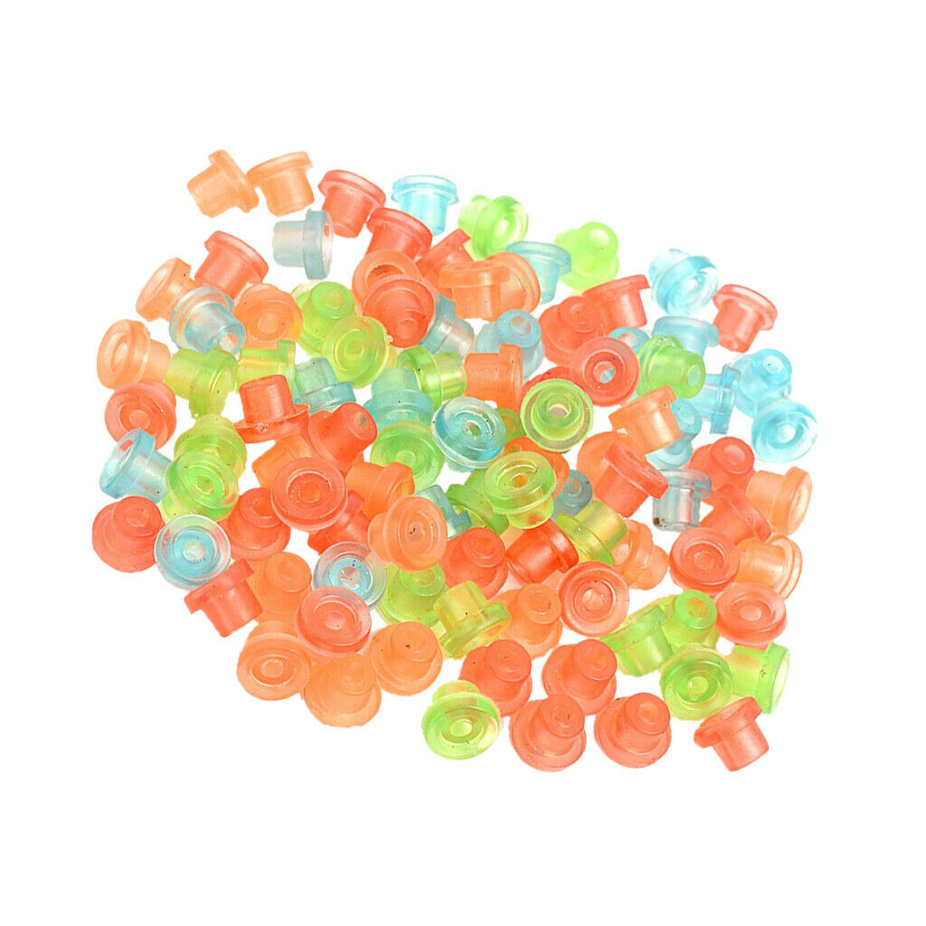 100PCs Colorful Plastic Grommets Nipples for Tattoo Machine Needles Supplies