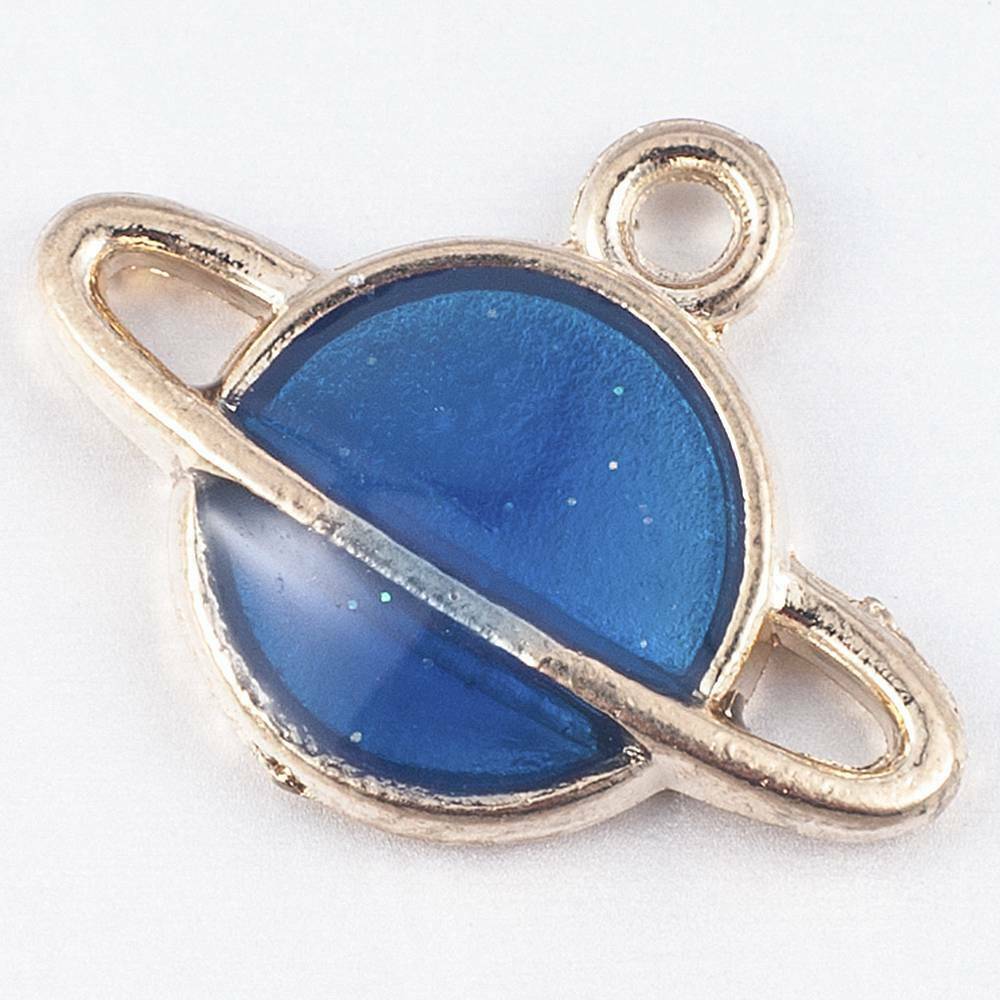 8PCS Alloy Moon/Star/Planet Enamel Charm Pendant For DIY Jewelry Craft Making