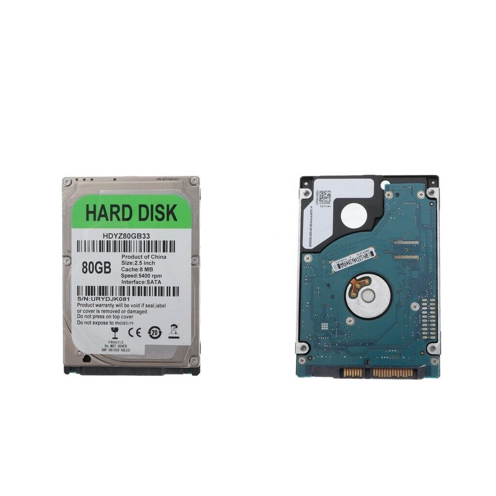 Pack of 2 80GB 2.5 inch SATA HDD Laptop Internal Hard Disk Drive 5400RPM