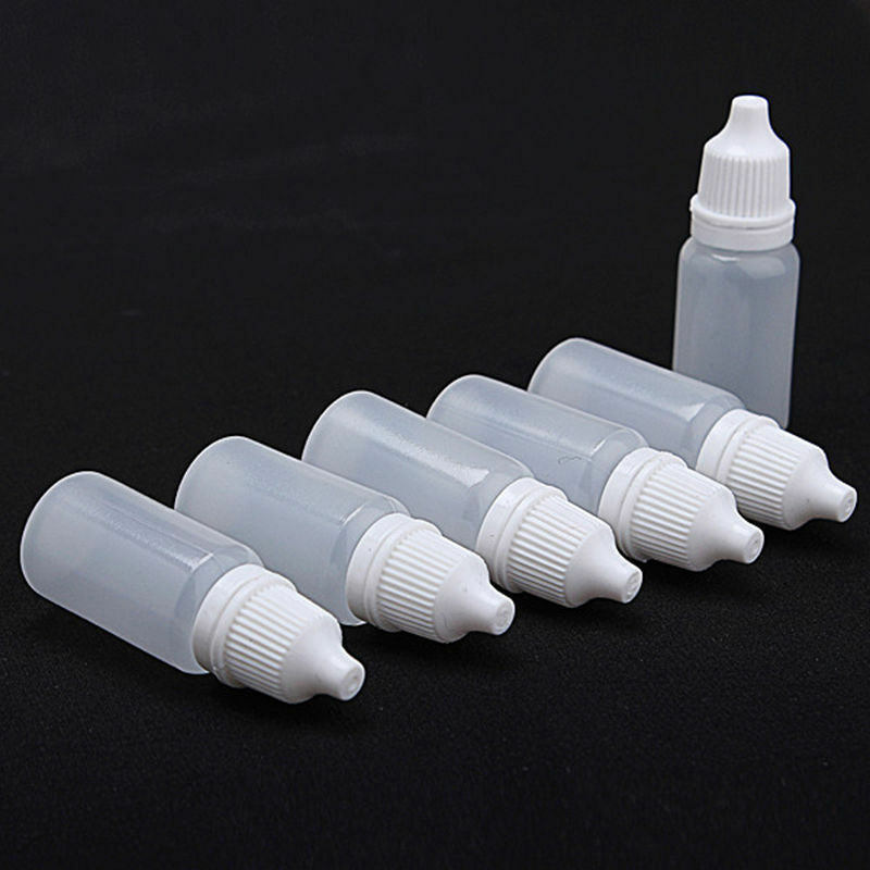 Dropper Bottles Eye Liquid Empty Plastic Squeezable Applicator 10Pcs 20ml