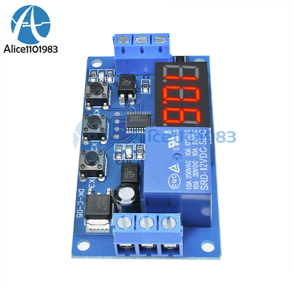 12V LED Home Automation Delay Timer Control Switch Relay Module Digital display