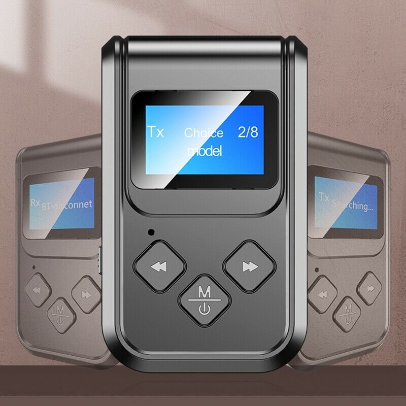 Bluetooth 5.0 Audio Receiver Transmitter with LCD Display 2IN1 Mini 3.5mm J N2T7